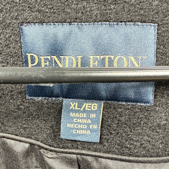 Pendleton Women’s Wool Coat Brown and Maroon Plaid Size XL - Picture 7 of 9